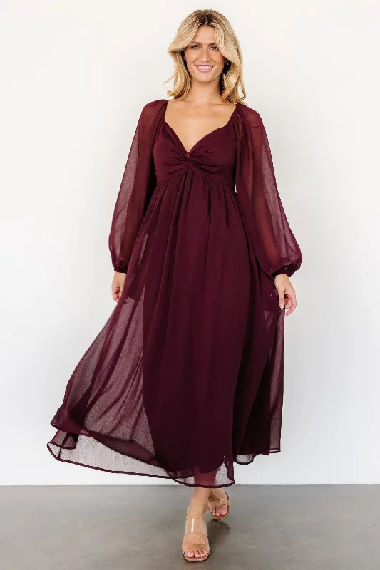 Lazy Style Dione Midi Dress | Mahogany