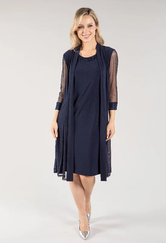 British casual Midi Dress Two Piece Set