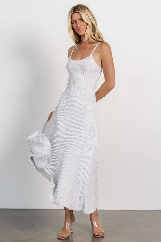 Celebrity Style Adair Knit Dress | Silver Shimmer