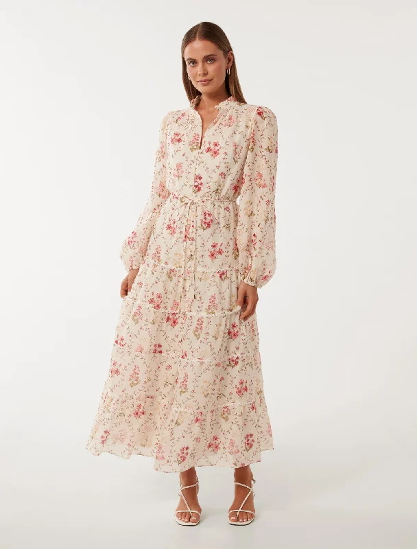 French Style Jessie Button Down Midi Dress