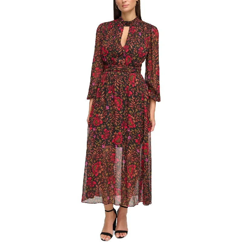 Casual Street Guess Womens Floral Print Midi Dress