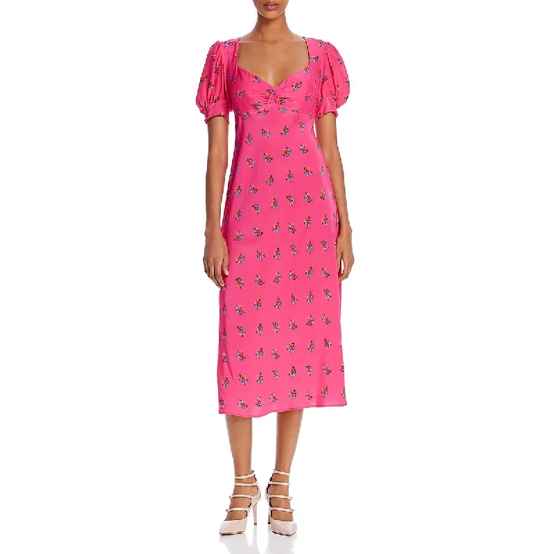 Elegant And Elegant Ghost London Womens Laure Floral V-Neck Midi Dress