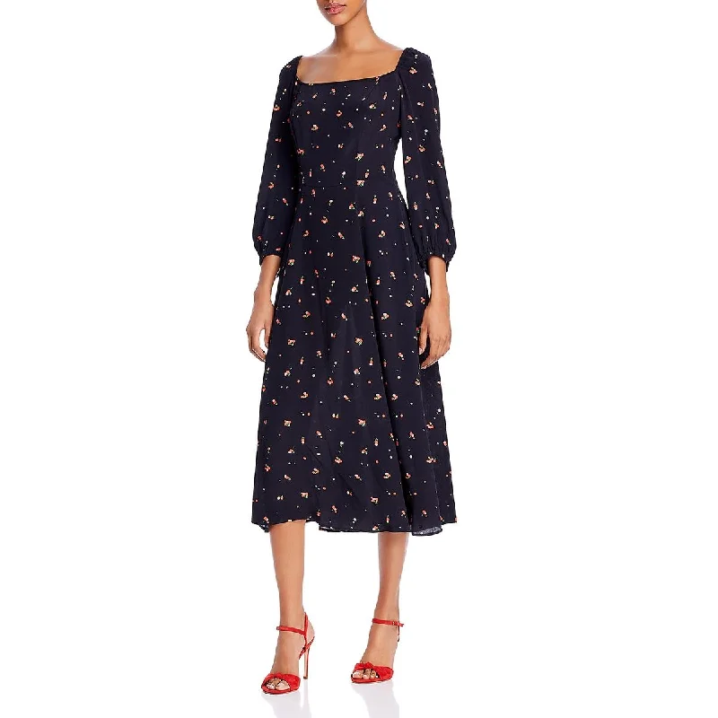 Sweet breath Ghost London Womens Joy Scoop Neck Printed Midi Dress