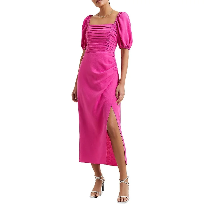 Diamond Series French Connection Womens Ruched  Midi Dress