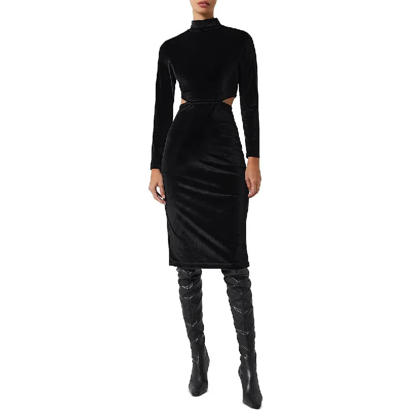 Sports Design French Connection Womens Sula Velvet Cut-Out Midi Dress
