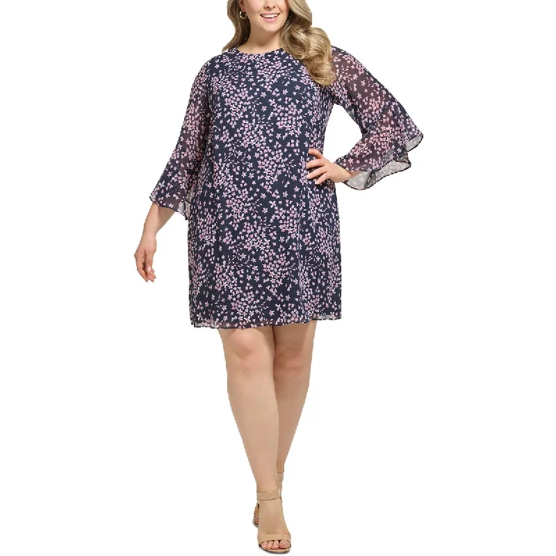 High-end Design Jessica Howard Womens Floral Knee Length Midi Dress