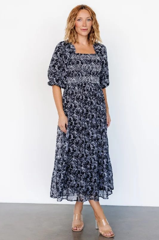 Sweet breath Tulsa Smocked Dress | Black + White
