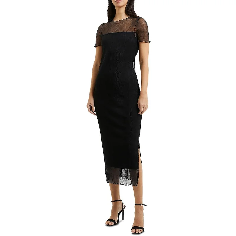 Minimalism French Connection Womens Tea Length Illusion Midi Dress
