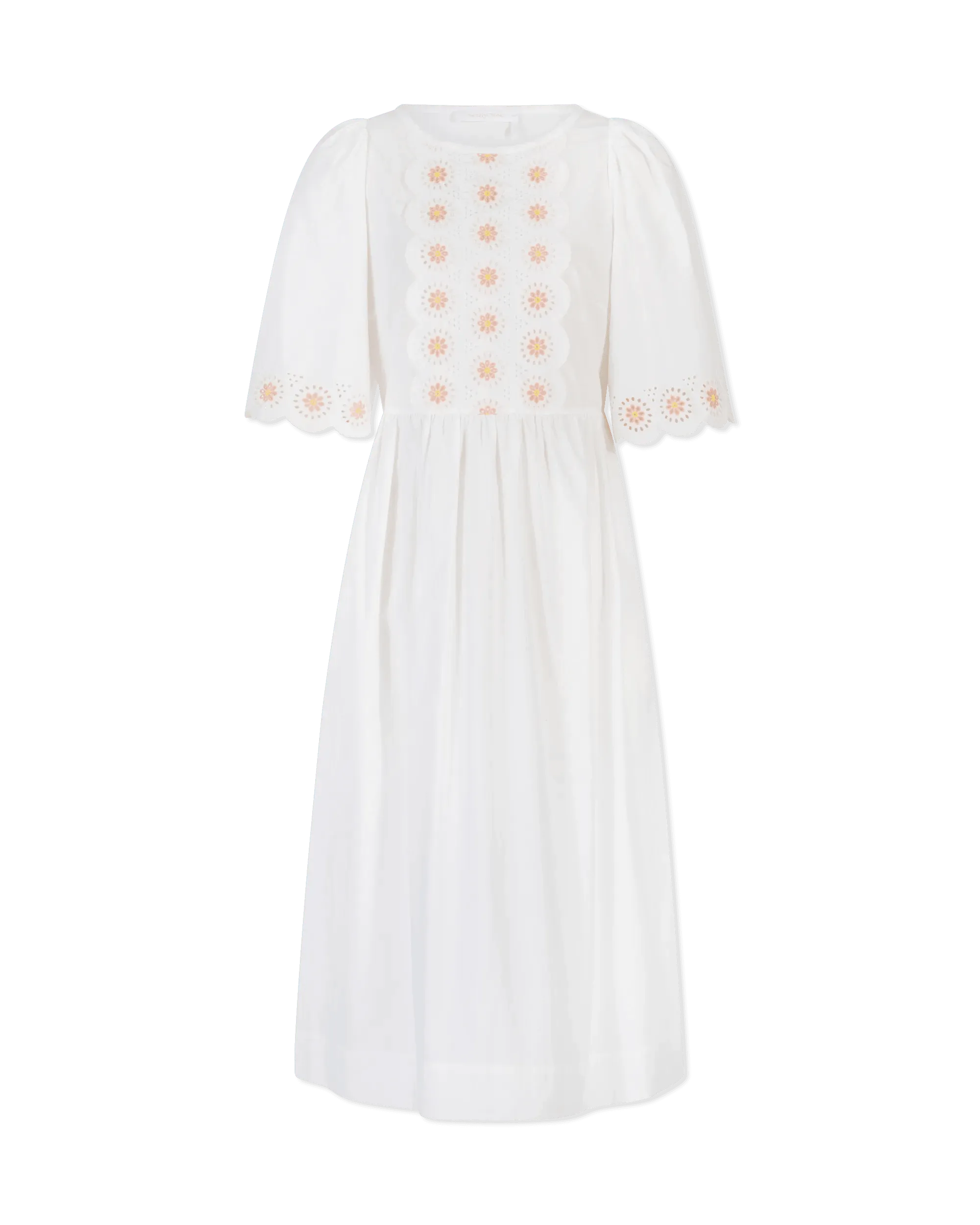 Knowledge And Elegance Floral Embroidered Short Sleeve Dress