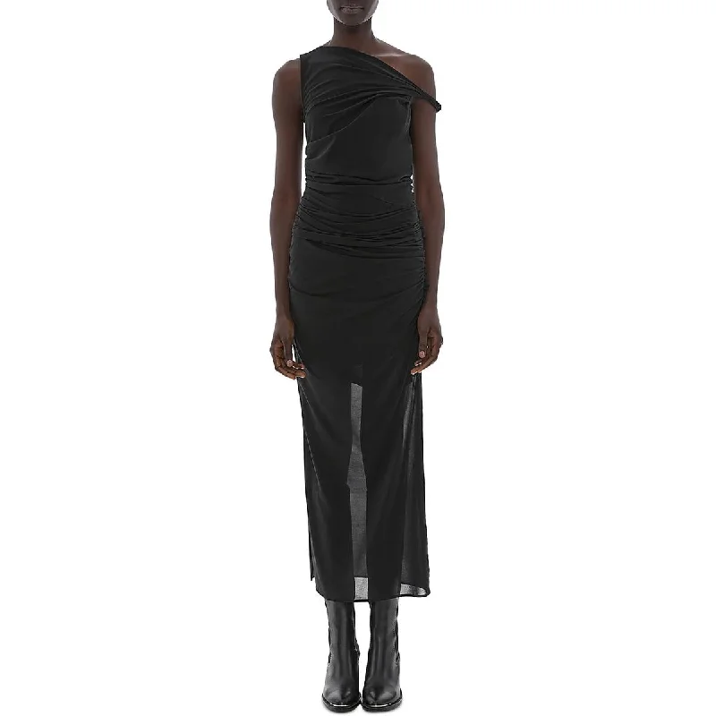 Dynamic Fashion Helmut Lang Womens Ruched Twist Midi Dress