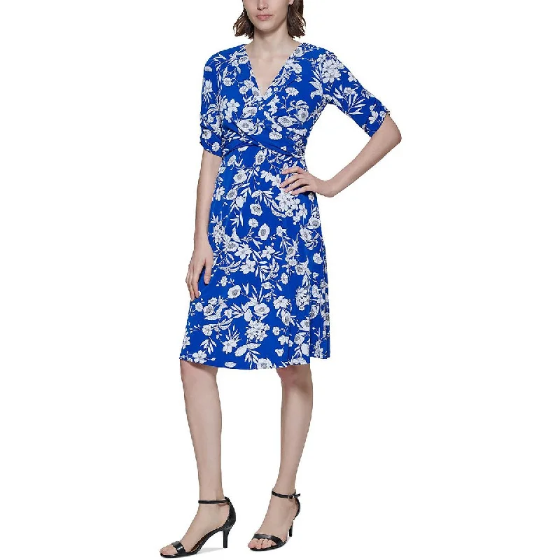 Warm And Comfortable Jessica Howard Womens Floral A-Line Midi Dress