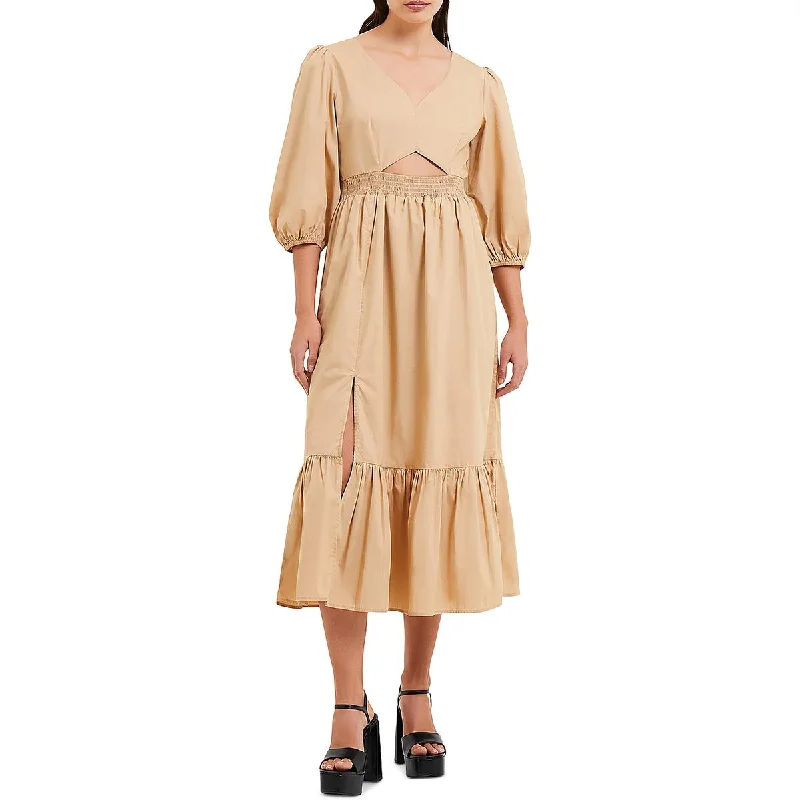 Design And Tailoring French Connection Womens Rhodes Daytime Keyhole Midi Dress