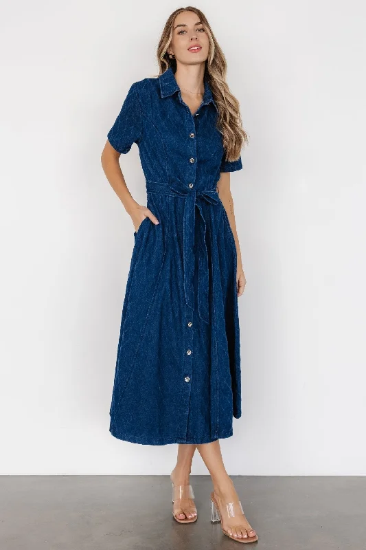 Denim Design Sheryl Midi Dress | Denim Blue