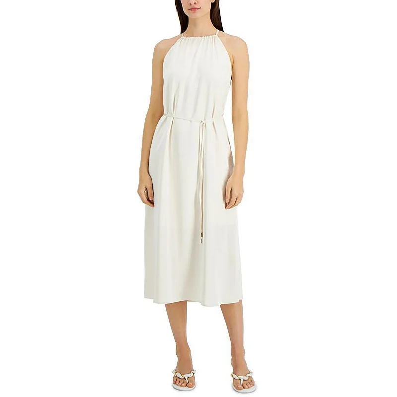 Celebrity Style INC Womens Satin Crepe Midi Dress