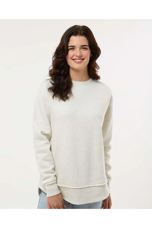 Noble Temperament LAT Womens Weekend Fleece Crewneck Sweatshirt - Heather Natural