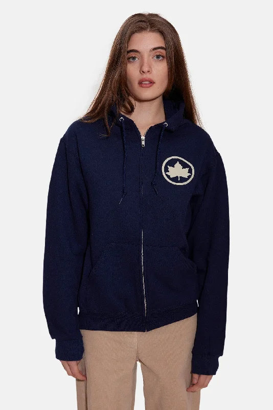 Double-sided Wear Bleecker Playground Zip Hoodie Navy/Cream