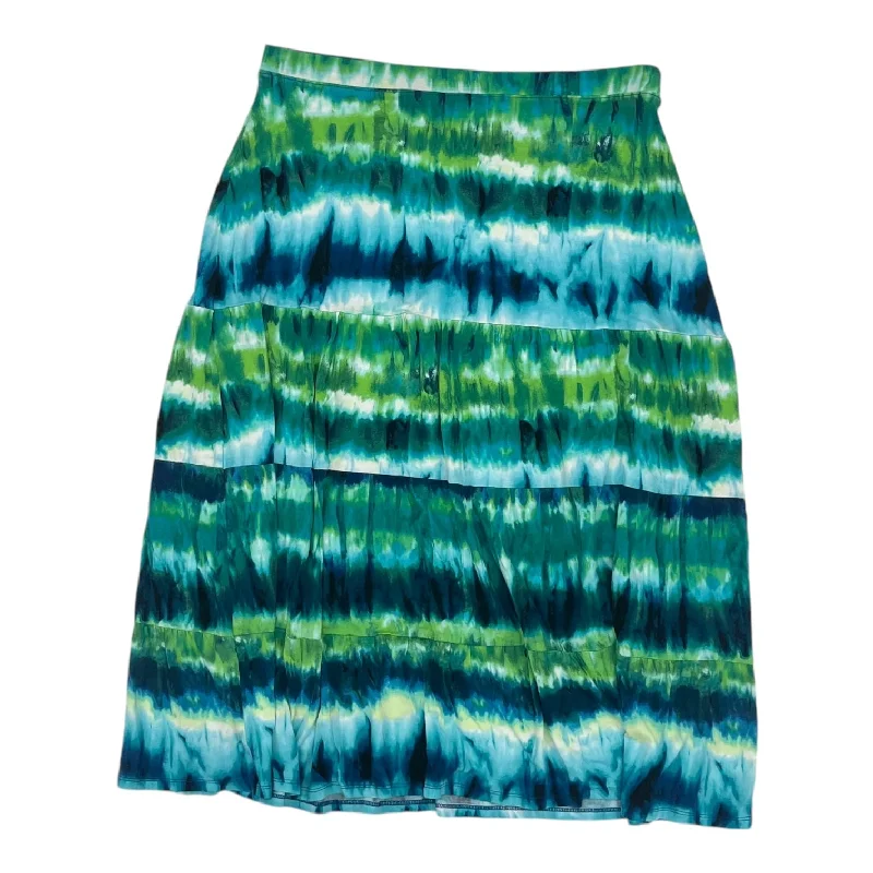 Urban Style Skirt Midi By Chicos In Blue & Green, Size:M