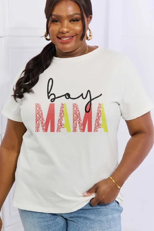 New Products Simply Love Full Size BOY MAMA Graphic Cotton Tee