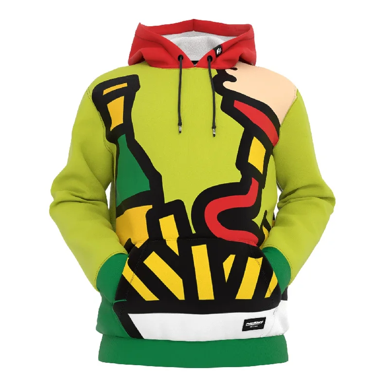 Slim Fit Ketchup e Patatine Hoodie