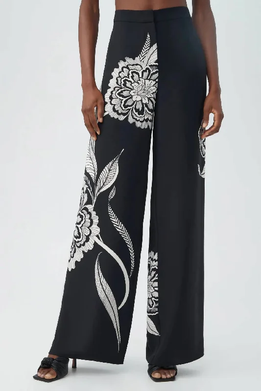 High-quality fabrics Verity 2 Wide Leg Pants In Black Savanna Sand