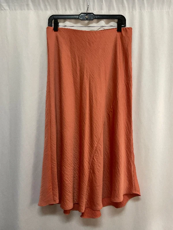 Multi-functional style Skirt Midi By A New Day In Peach, Size: L