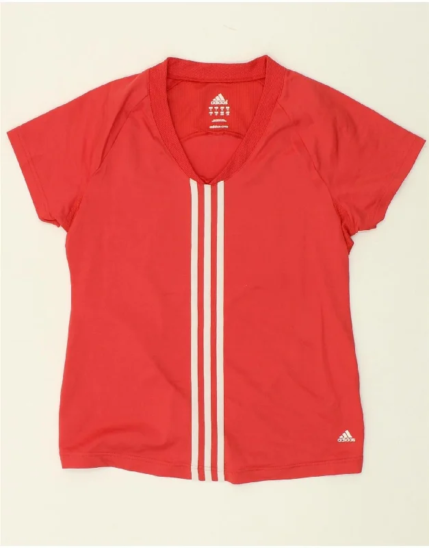 Elegant And Lazy ADIDAS Womens T-Shirt Top UK 18 XL Red Polyamide