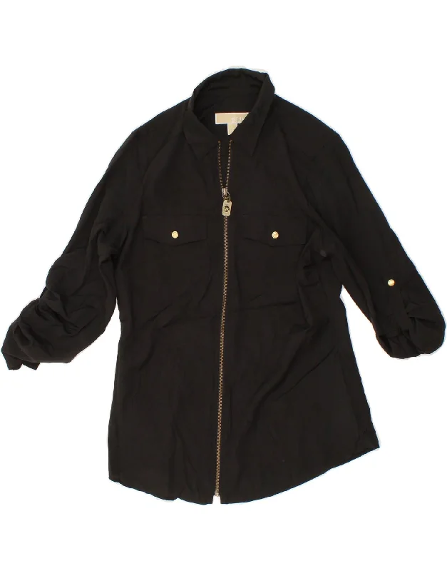 Cute Style MICHAEL KORS Womens Shirt Blouse UK 12 Medium Black Polyester