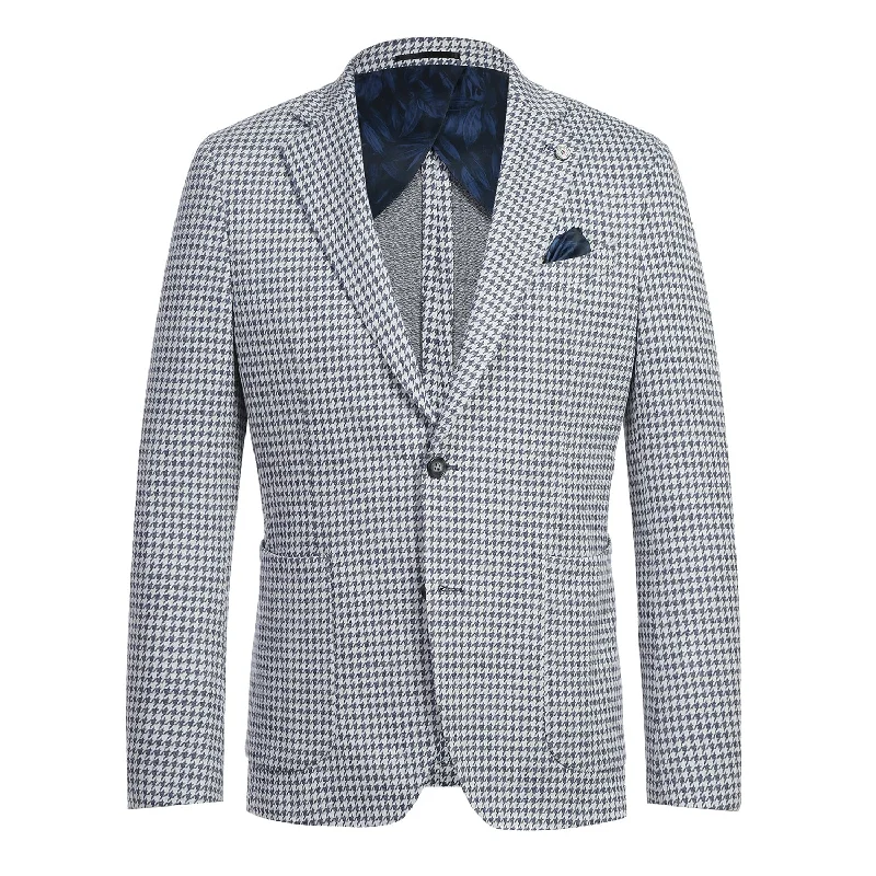 Comfortable Design Houndstooth Slim Jacket