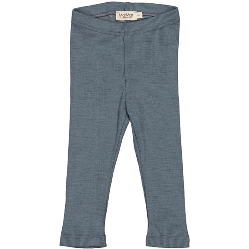 Fresh And Simple MarMar Wool Rib Stormy Blue Leg Leggings