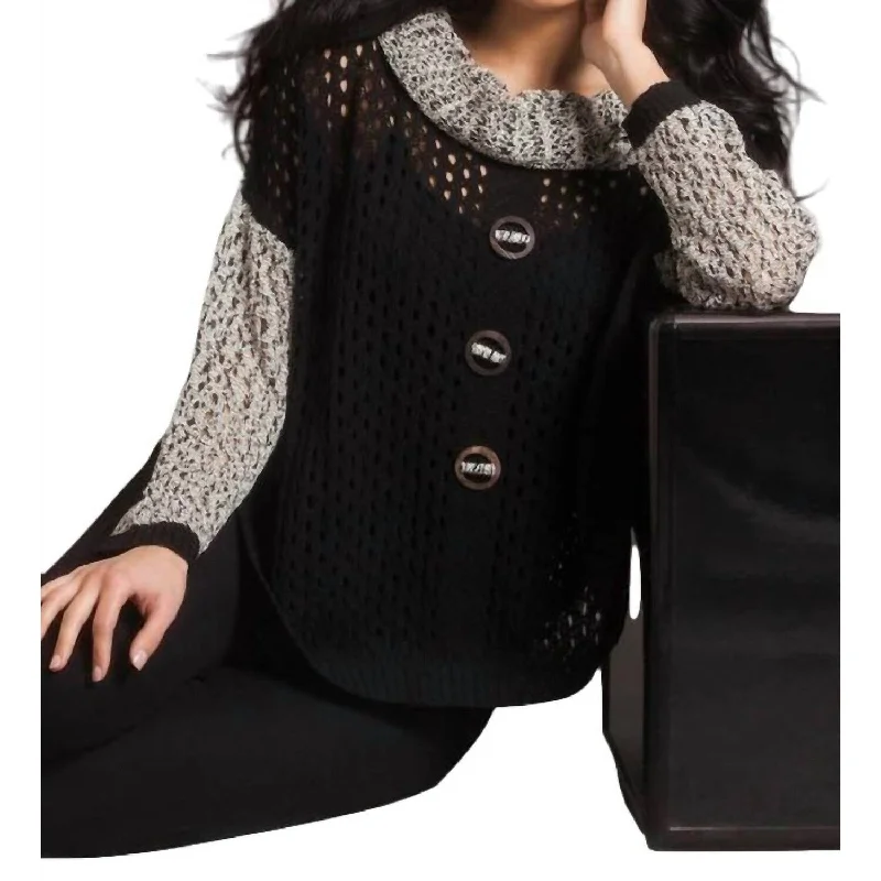 Double-sided Wear French Kyss - Crochet Poncho