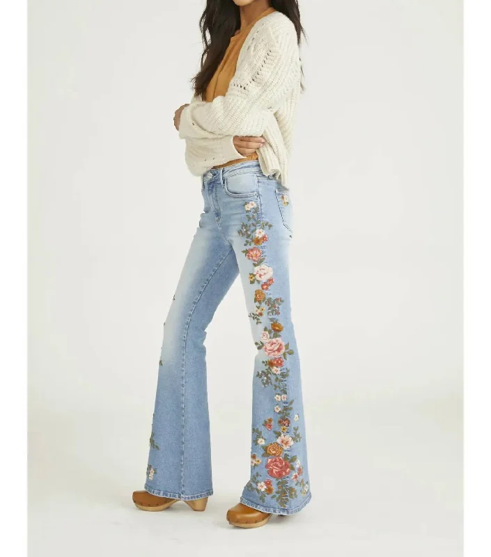 Multi-functional style Farrah X Blush Plantation In Blue / Pink Embroidery