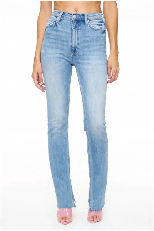 Comfortable And Simple Colleen High Waisted Bootcut Denim Jeans In Grammercy