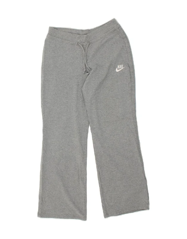 Party Wear NIKE Womens Tracksuit Trousers UK 14/16 Large Grey Cotton