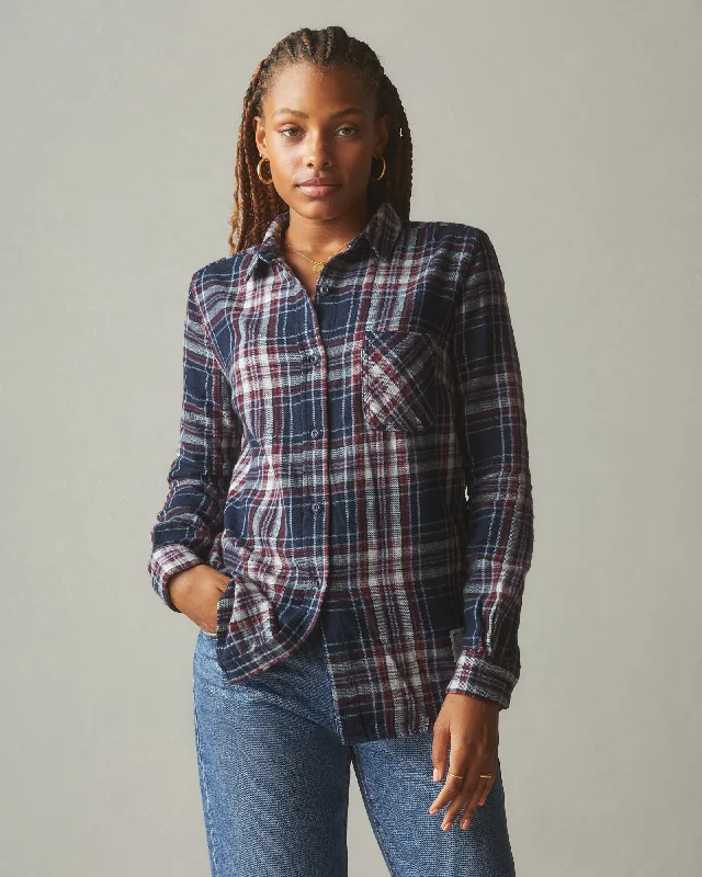 Low-key Luxury Vintage Flannel - Dress Navy Plaid