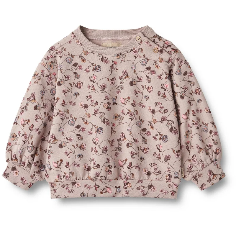 Youthful Wheat Dry Rose Flower Vine Sweatshirt Lia