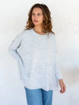 Exquisite Fabrics Mersea The Catalina Travel Sweater Ash