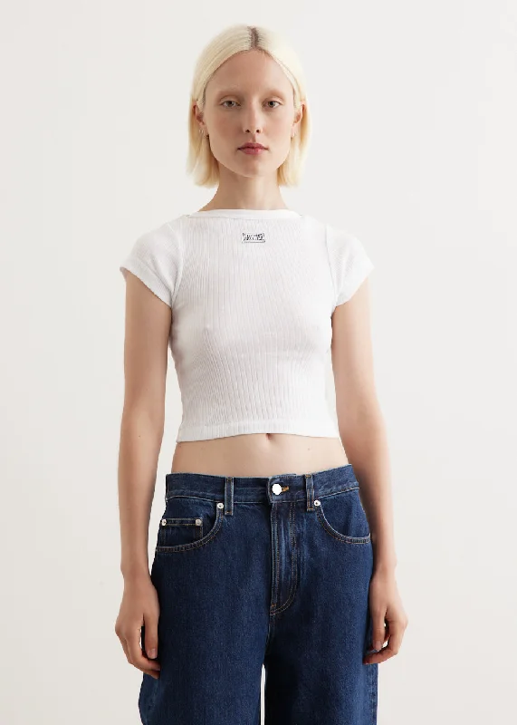 Casual And Casual Crop Baby Tee With Gaultier Patch