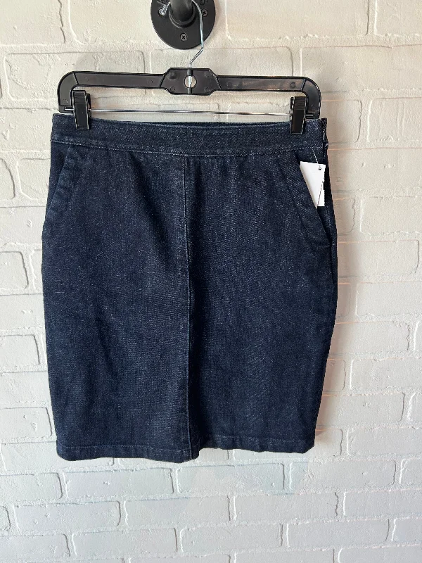 Warm Winter Series Skirt Midi By Banana Republic In Blue Denim, Size: 4