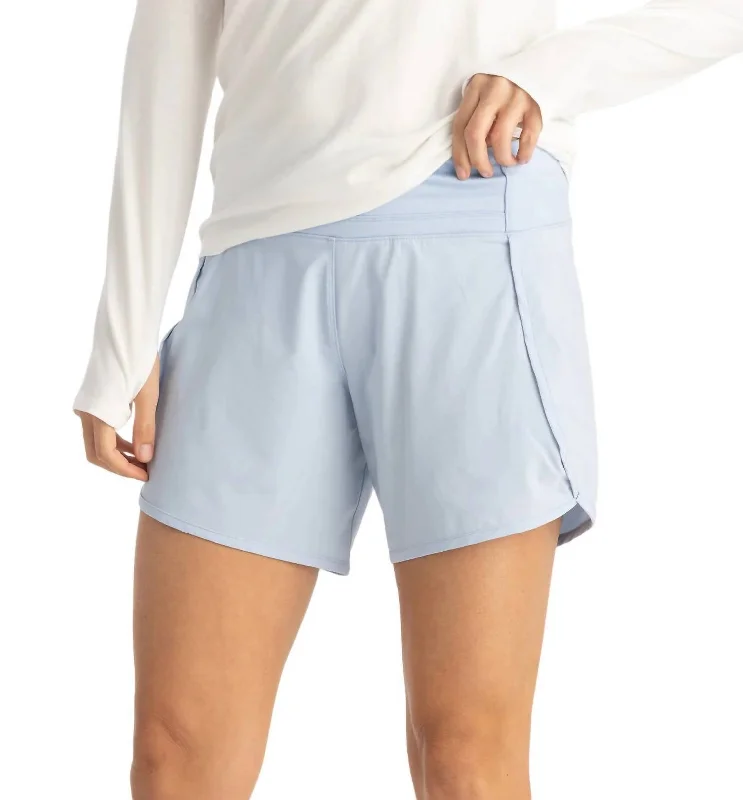 Noble And Elegant Women's Bamboo Lined Breeze Shorts In Clear Sky