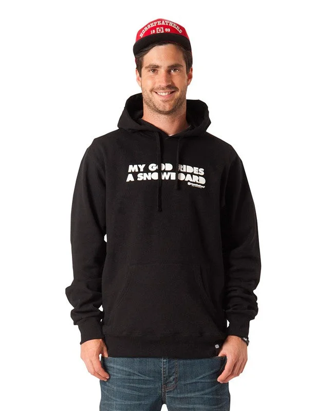 Diamond Series Horsefeathers MY GOD RIDES A SNOWBOARD HOODIE