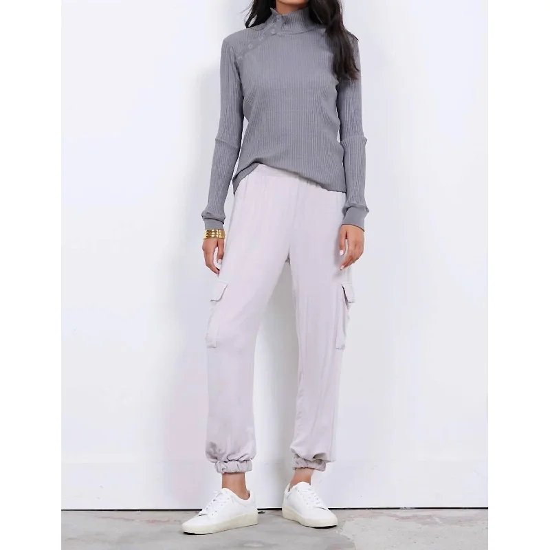 Leisure Travel Lamade - Andre Long Sleeve Snap Turtleneck Top