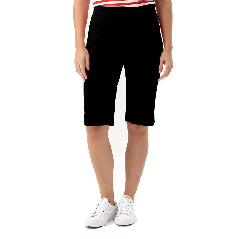 Casual And Versatile Renuar 11.5-Inch Pull On Bermuda Short - Black