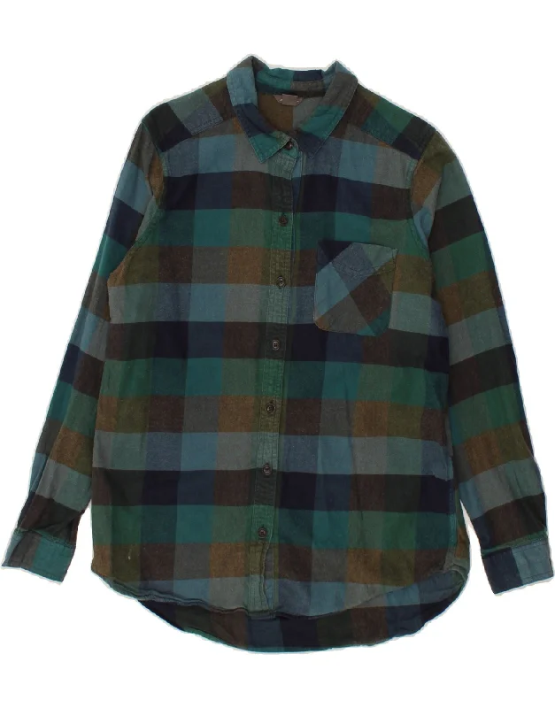 Elegant And Elegant EDDIE BAUER Womens Shirt UK 14 Medium Multicoloured Check Cotton