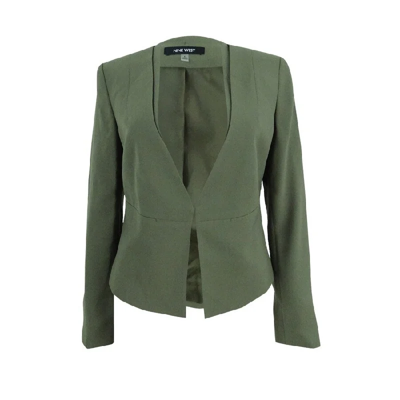 Unique prints Nine West Women's Crepe Kiss-Front Blazer