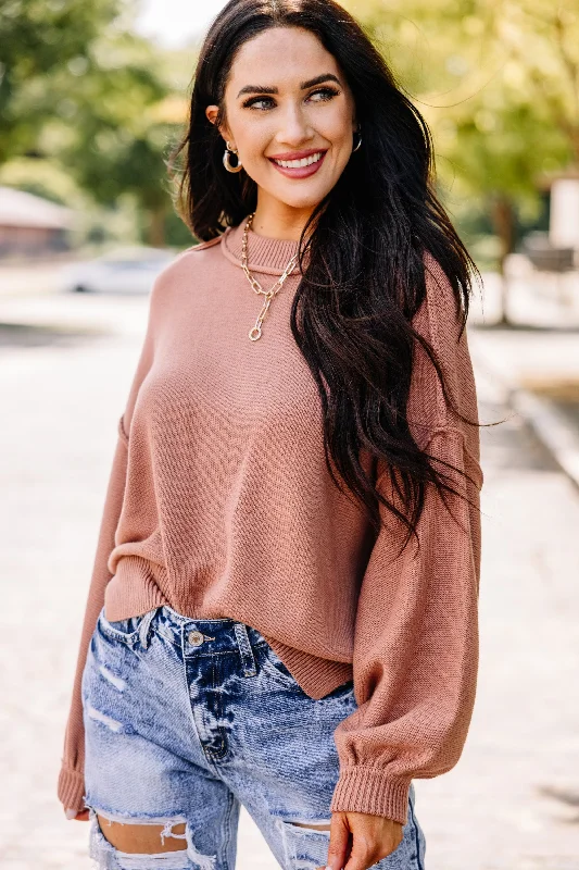 Simple Style All Put Together Clay Orange Sweater