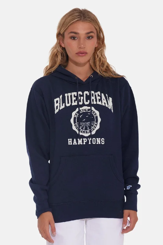 Wearable At Home Or Out Hamptons We Grew Here Hoodie Navy