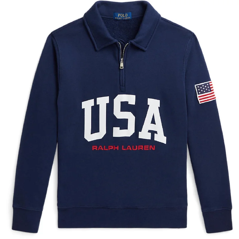 Fresh And Natural Polo Ralph Lauren Spring Navy Sweatshirt