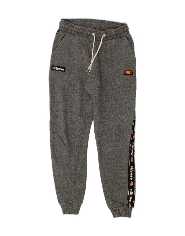 Youthful ELLESSE Womens Graphic Tracksuit Trousers Joggers UK 6 XS Grey Colourblock