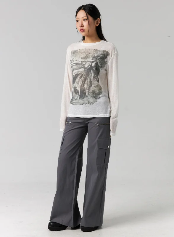 Girl Style Cargo Wide-Leg Pants CG315