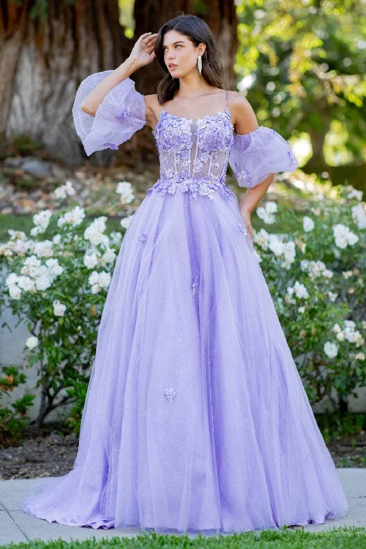 Floral Prints Cinderella Couture 8130J - 3D Floral Corset Ballgown